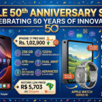 iPhone 17 Pro Max at Rs. 1,02,900 in Apple 50th Anniversary Sale; iPad, Watch Available With Offers  iPhone 17 reaches a historic low price with 256 GB, 120 Hz display, and drops to R$ 5,703 on Shopee, featuring A19 chip, dual 48 MP cameras, battery life of up to 30 hours, and advanced AI features.