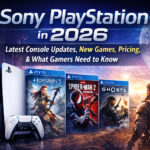 Sony PlayStation console and controller displayed with new 2026 video game titles and highlights about pricing, updates, and subscription plans for gamers