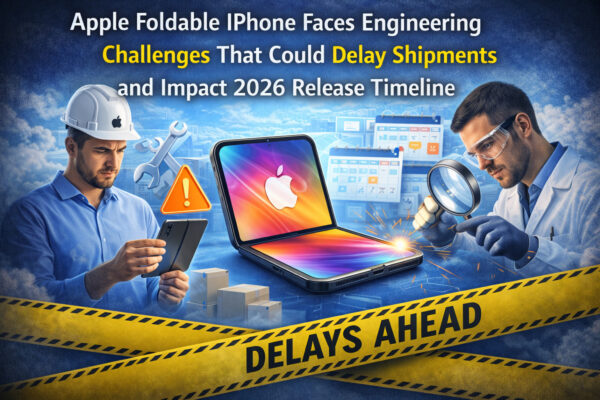Apple foldable iPhone facing engineering challenges with potential shipment delays and 2026 release timeline concerns during production testing