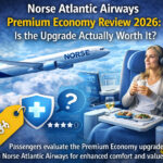 Norse Atlantic Airways Premium Economy cabin showing comfortable seats and passenger experience during long haul flight review in 2026